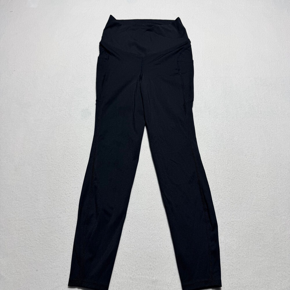 Lululemon Black Small Nylon Spandex Leggings with Side Pockets